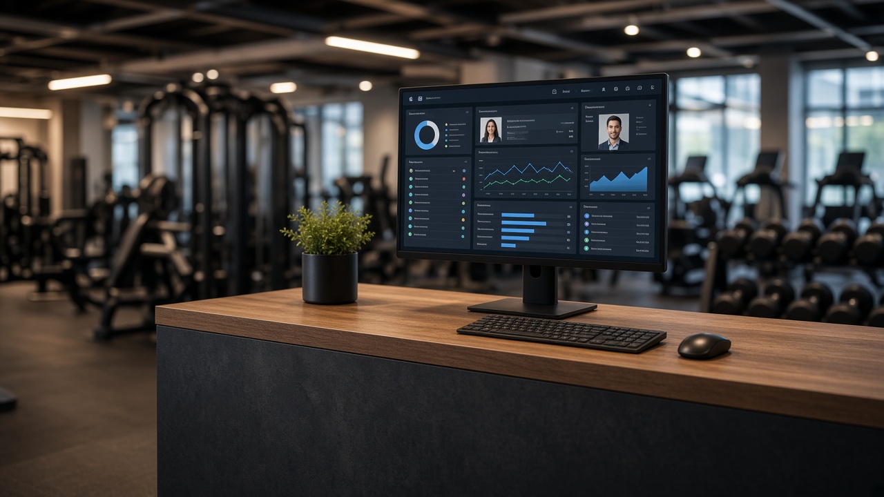 Gym reception CRM dashboard for member management